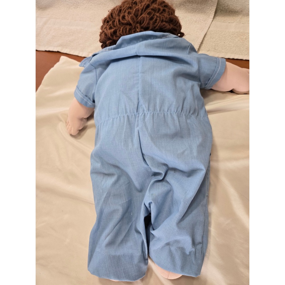 Vintage 1984 Cabbage Patch Kids Doll Air Line Captain Pilot Blue Jumpsuit - Picture 6 of 6